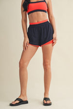 Contrast Block Nylon Shorts