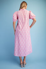 Ruffled Collar Midi