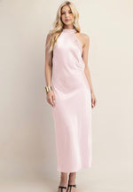Satin Halter Neck Dress