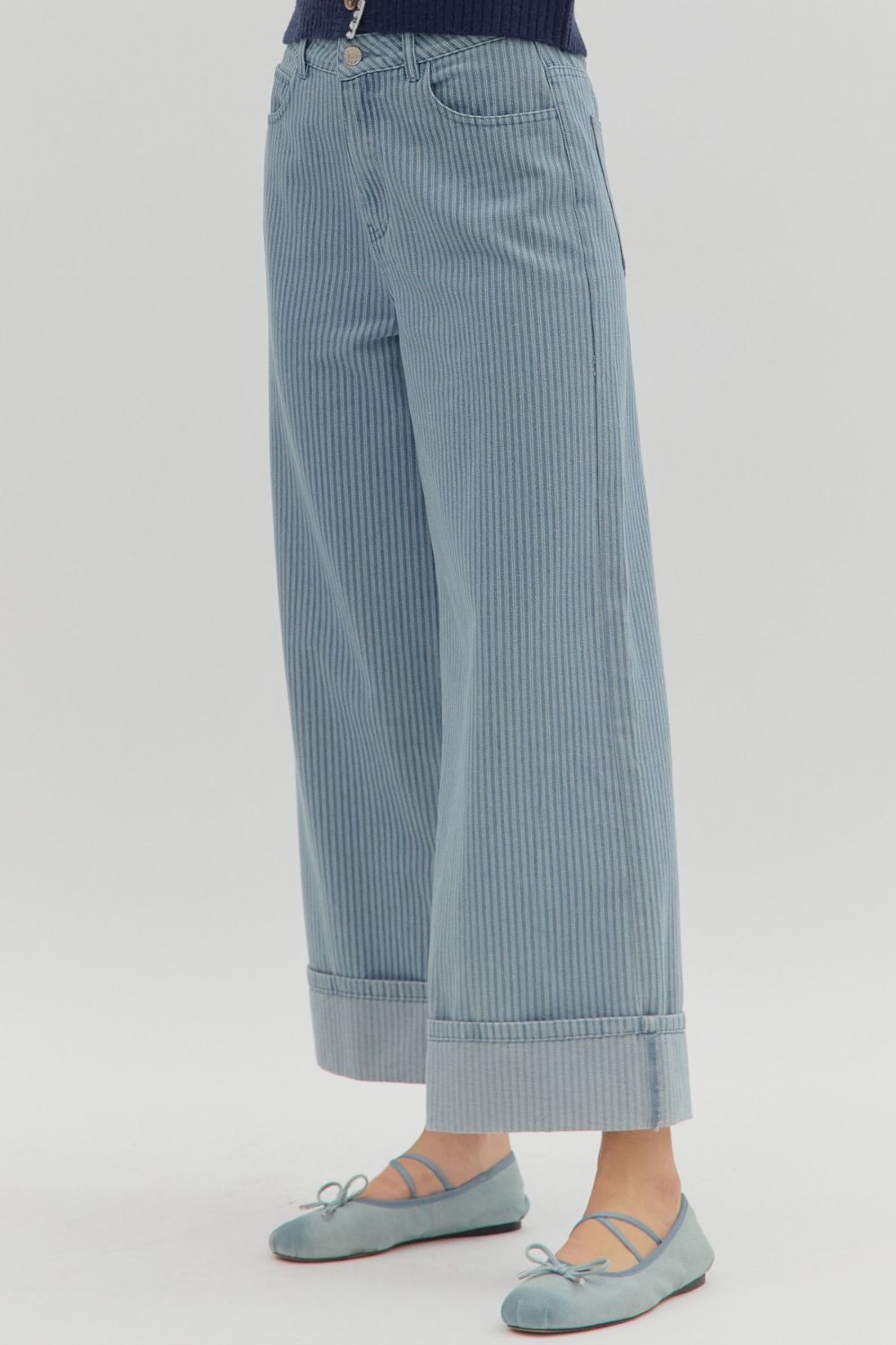 Cuffed Stripe Pants