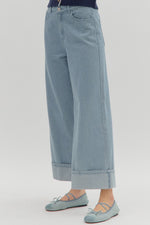 Cuffed Stripe Pants
