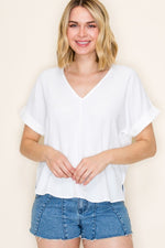 Roll-Up Sleeve Top
