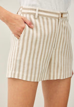 Striped Linen Shorts