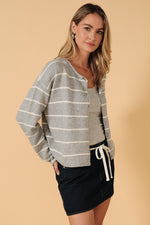 Grey Stripe Cardigan