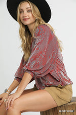 Velvet Print Top