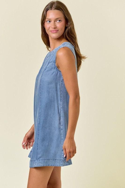 Chambray A-Line Dress