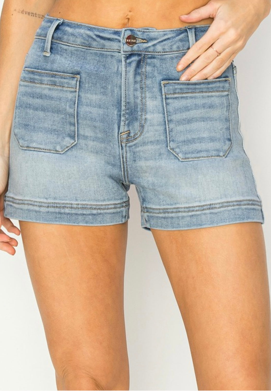 Light Patch Pocket Shorts by Risen