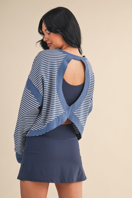 Stripe Cut-Out Top