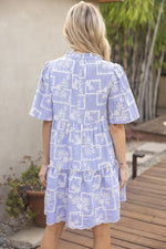 Stripe Embroidered Dress