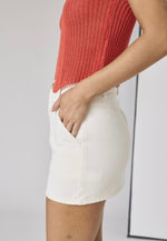 White Denim Skirt