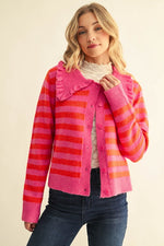 Peter Pan Striped Cardigan