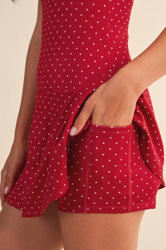 Polka-Dot Athletic Dress