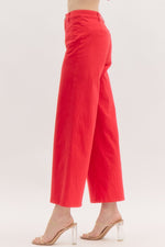 Red Patch Pocket Pants