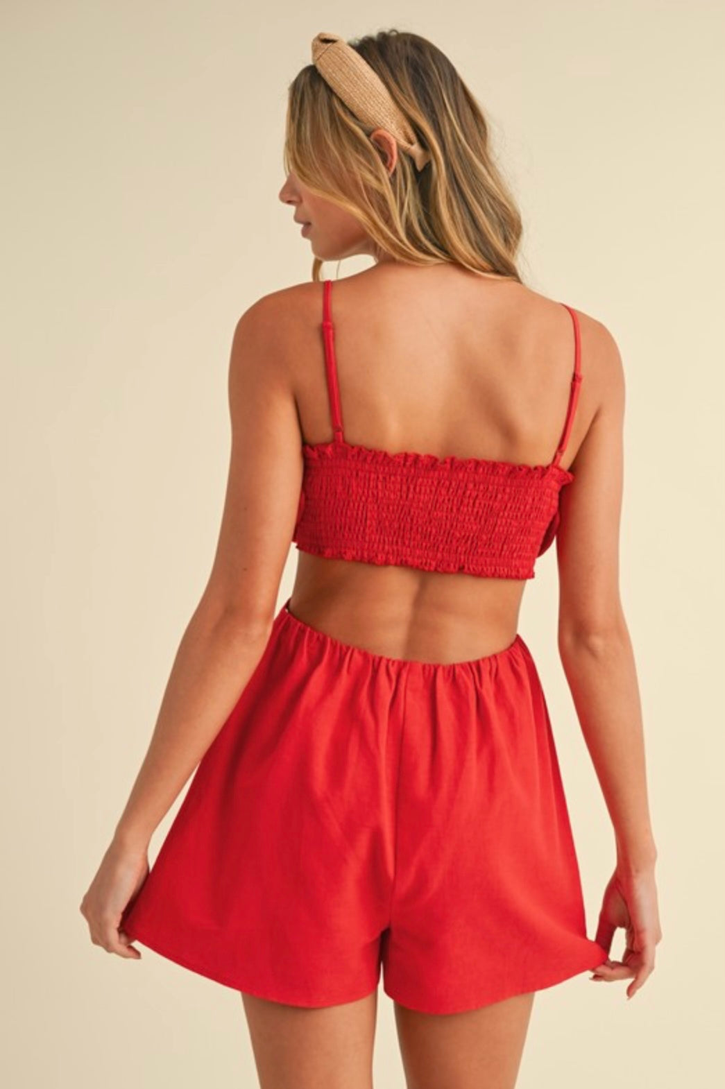 Linen Flower Jumpsuit