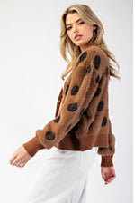 Polka Dot Mohair Cardigan