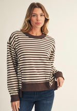 Drop Shoulder Stripe Top