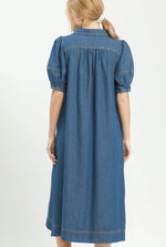 Chambray Collared Midi