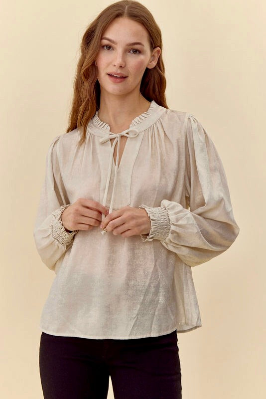 Golden Metallic Blouse