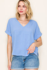 Roll-Up Sleeve Top