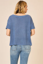 Boatneck Knit Top