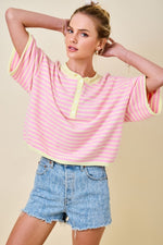 Pink Lemonade Striped Sweater