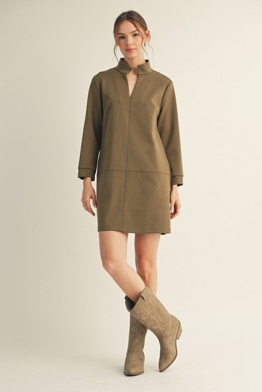 Stand-Up Shift Dress.