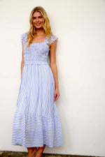 Smocked Ruffle Midi
