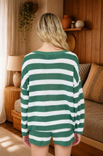 Green Striped Sweater
