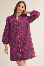 Floral Jacquard Dress