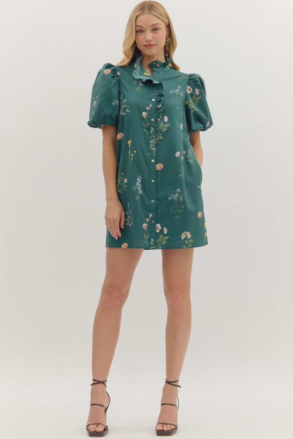 Floral Ruffle Mini Dress