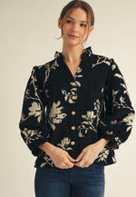 Floral Jacquard Top