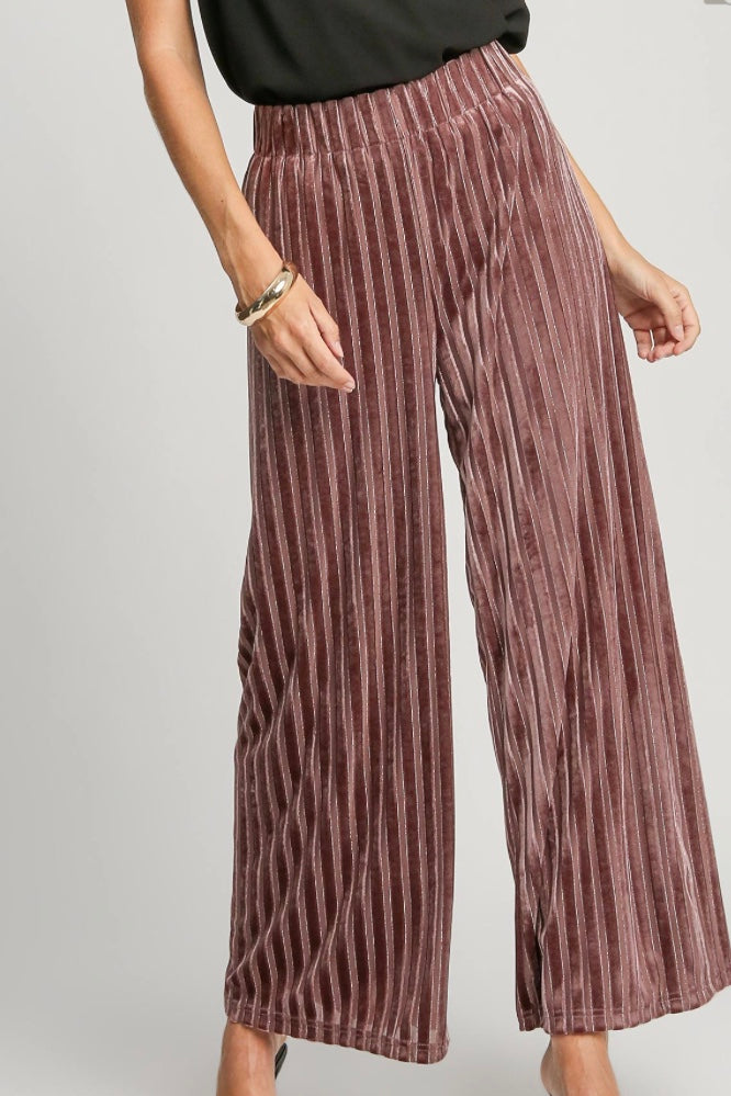 Velvet Stripe Pants