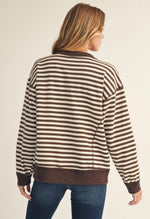 Drop Shoulder Stripe Top