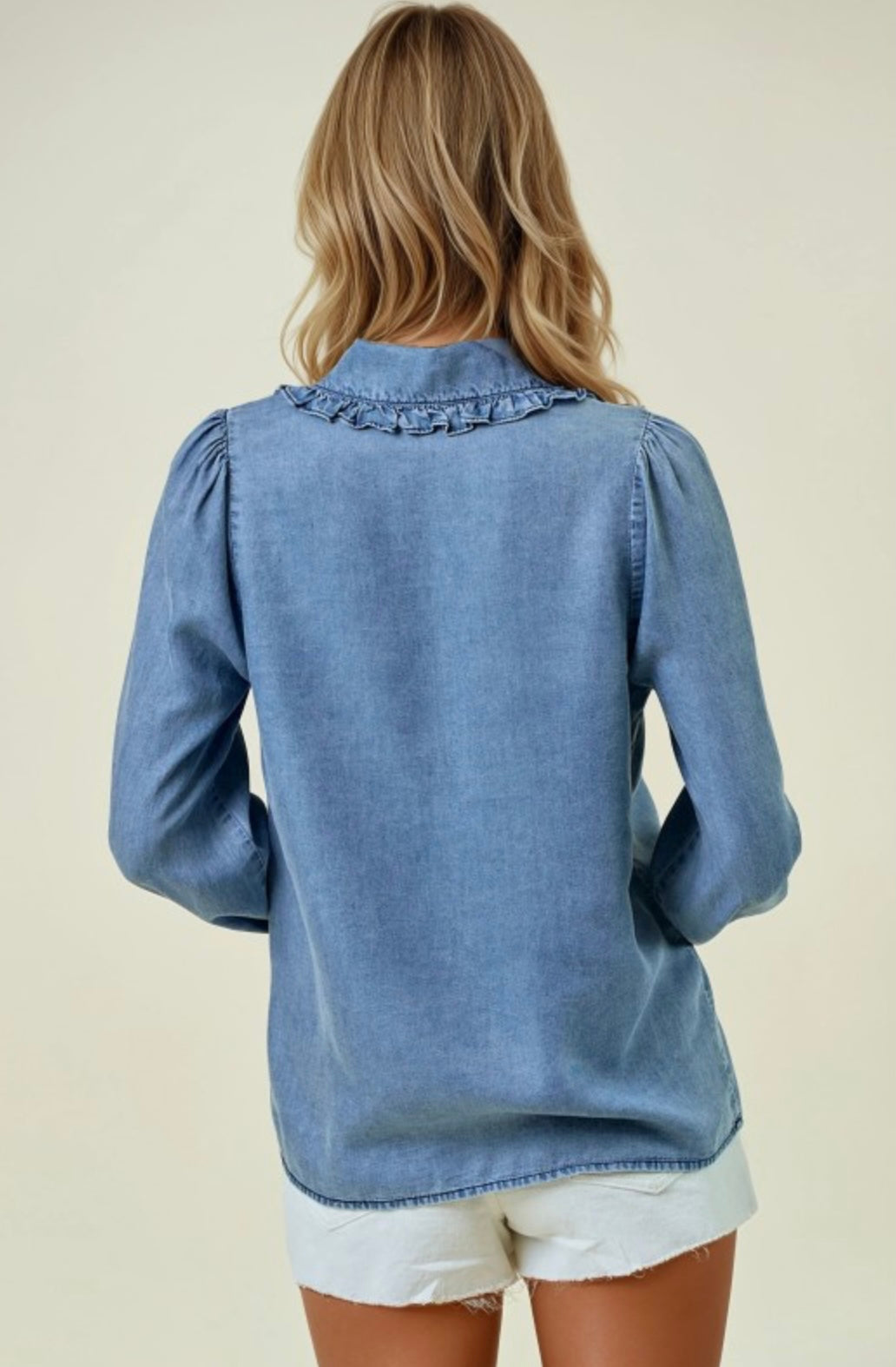 Denim Peterpan Top
