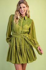 Crinkle Shirt Dress