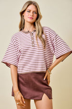 Striped Henley Sweater
