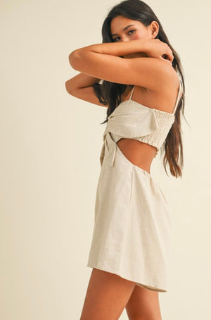 Linen Flower Jumpsuit