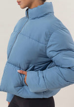 Gray Blue Puffer Coat