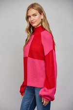 Checker Colorblock Sweater