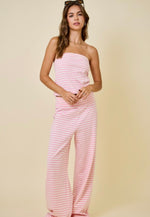 Striped Strapless Top