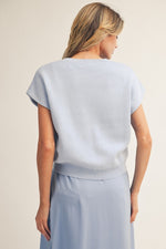 Short Sleeve Knot Sweater