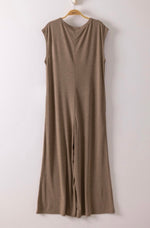 Plus Size Striped Knit Jumpsuit