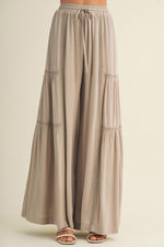 Lace Trim Palazzo Pants
