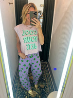 Purple Polka Dot Pants