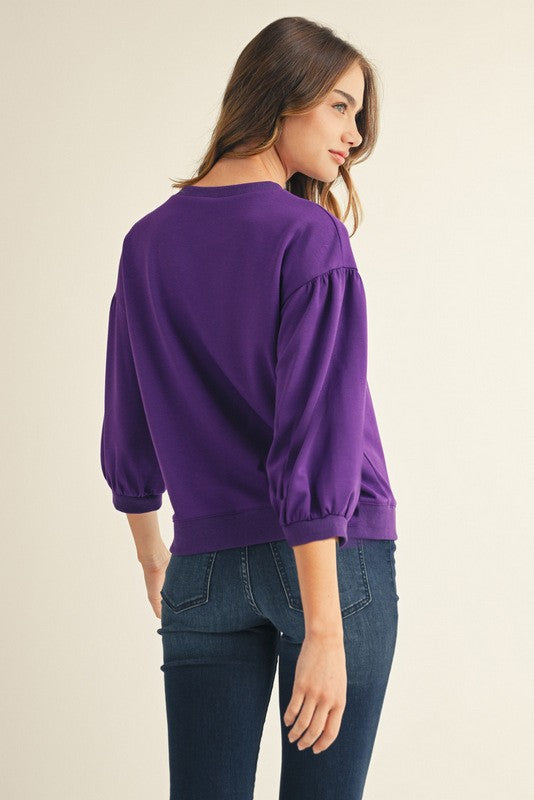 Peasant Sleeve Sweatshirt