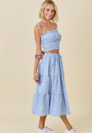 Flower Gingham Set
