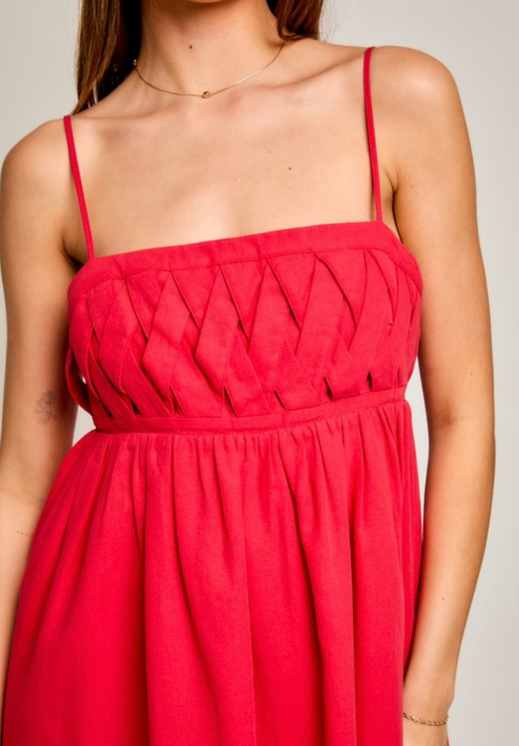 Red Woven Dress