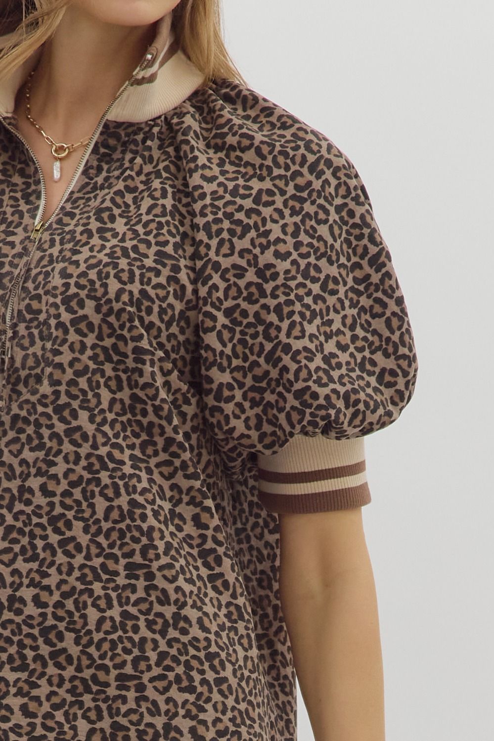 Puff Sleeve Leopard Top