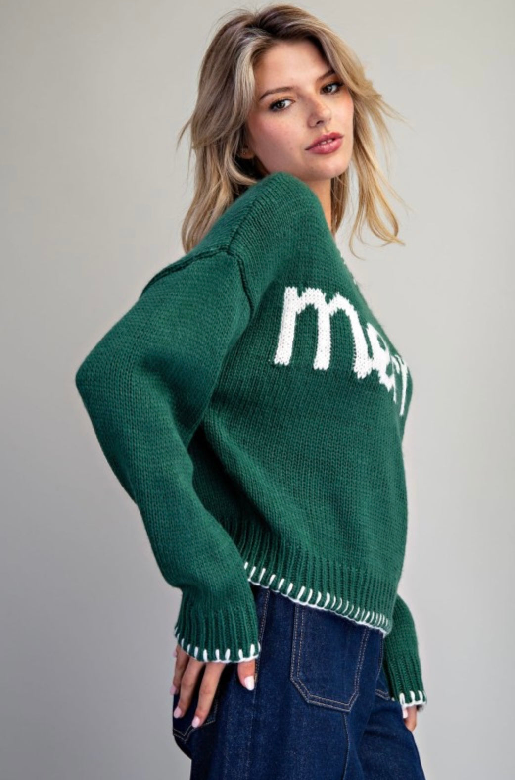 Merry Contrast Sweater