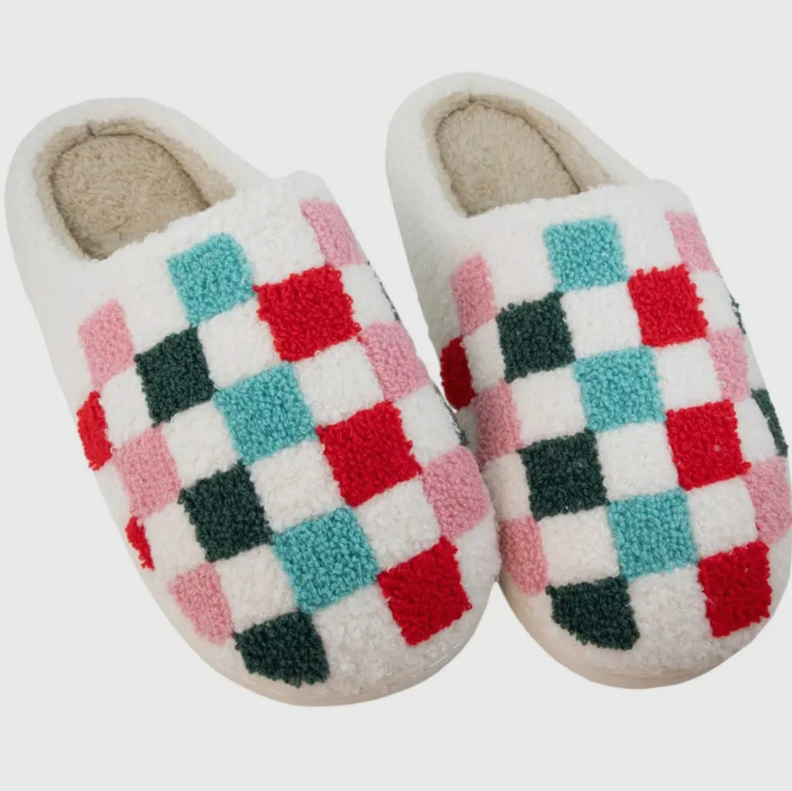 Christmas Checkered Slippers